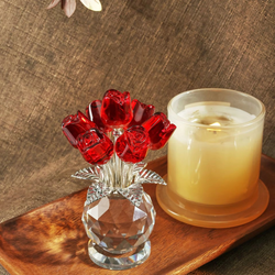 Стеклянные розы для декора