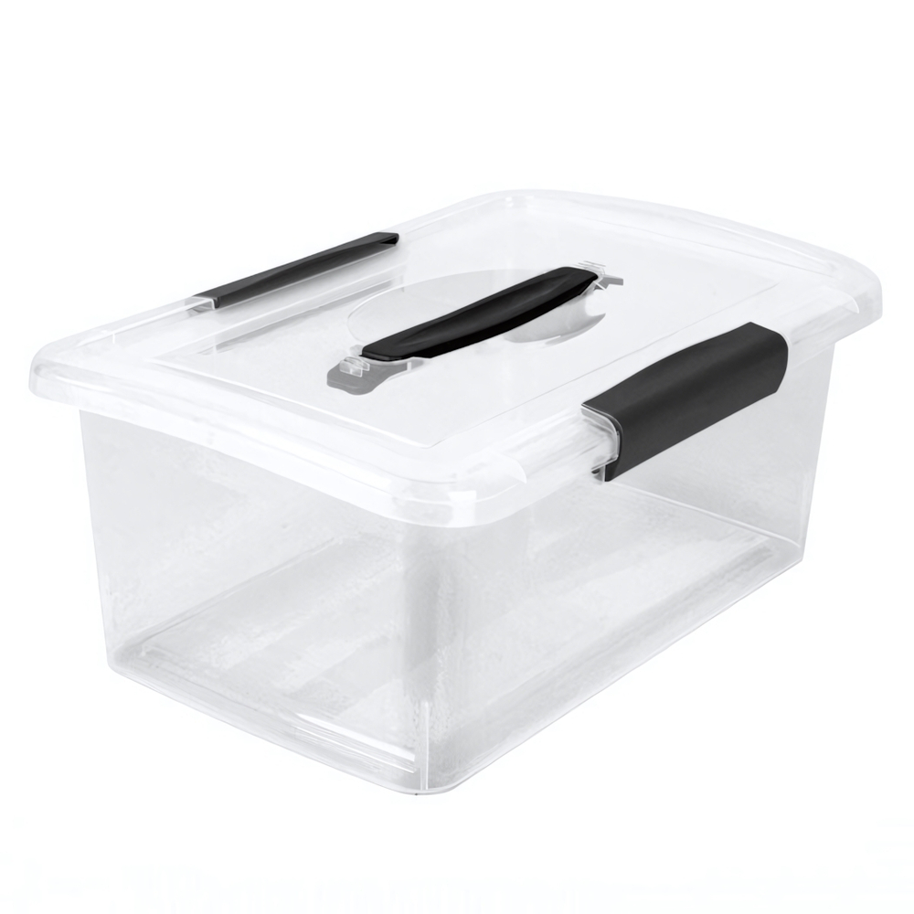 Ящик для хранения Keeplex Vision с защелками и ручкой 7л 35х23,5х14,8см прозрачный кристалл