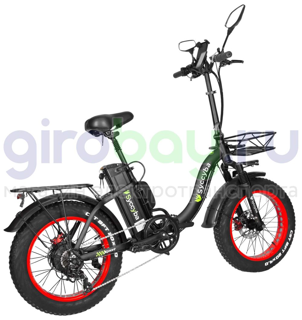 Электровелосипед Syccyba F11 Pro 2025 года (48V/15Ah) - Красный обод фото №10