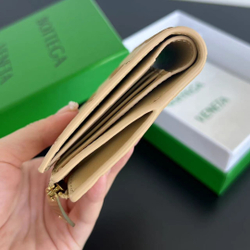 Bottega Veneta Small Intrecciato Bi-Fold Zip Wallet