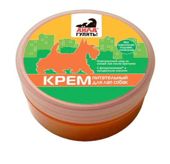 Айда гулять Крем питательный для лап, 120 гр