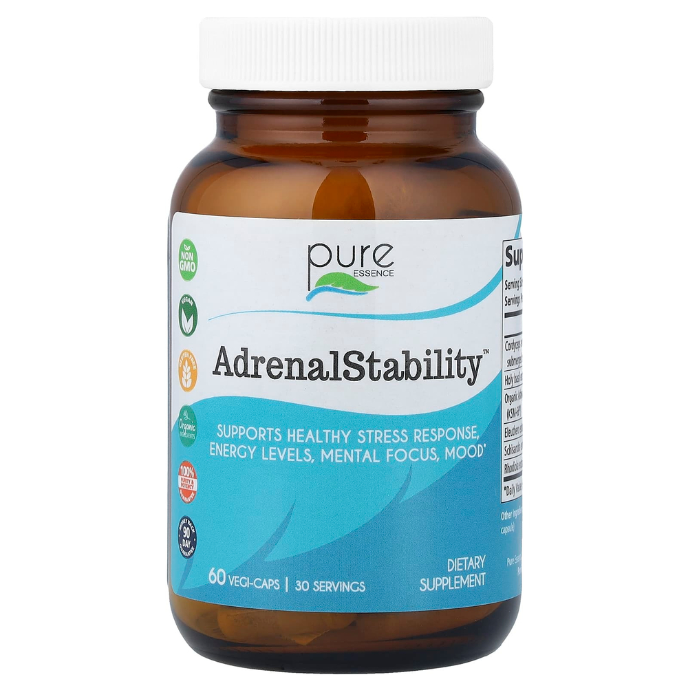 Pure Essence, AdrenalStability™, 60 растительных капсул