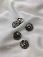 Пуговицы Шан. серебряные плетеные