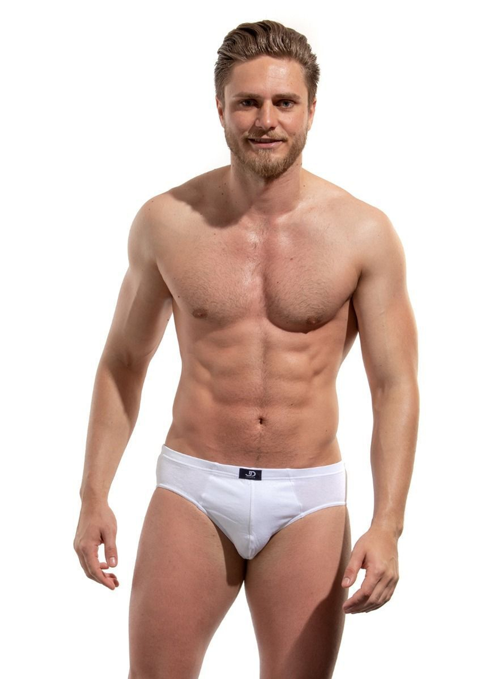 Хлопковые мужские трусы-слипы (Размер: L) (Цвет: темно-синий)