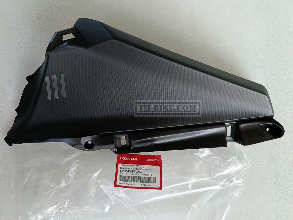 64530-K1B-T20ZA. COVER, R. FR. SIDE INNER *NH1* (NH1 BLACK). HONDA