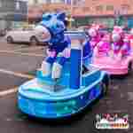 Безрельсовый паровозик «Пони» 4 платформы, 9 мест, с подсветкой