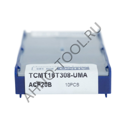 Пластина твердосплавная ISO TCMT16T308-UMA ACP20B AHNO по стали, получистовая