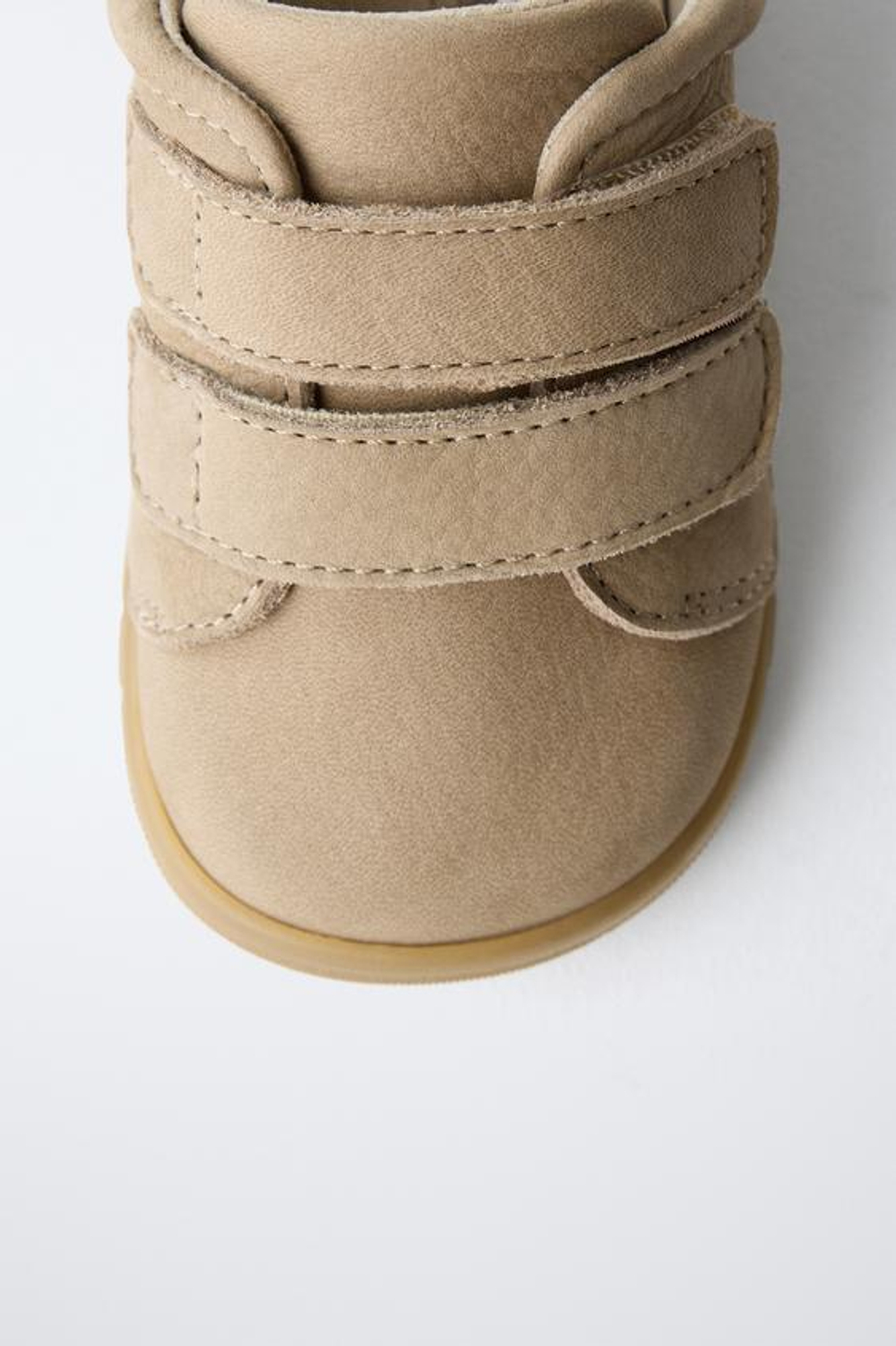 ZARA КОЖАНЫЕ КРОССОВКИ BAREFOOT, ПЕСОЧНО-КОРИЧНЕВЫЙ