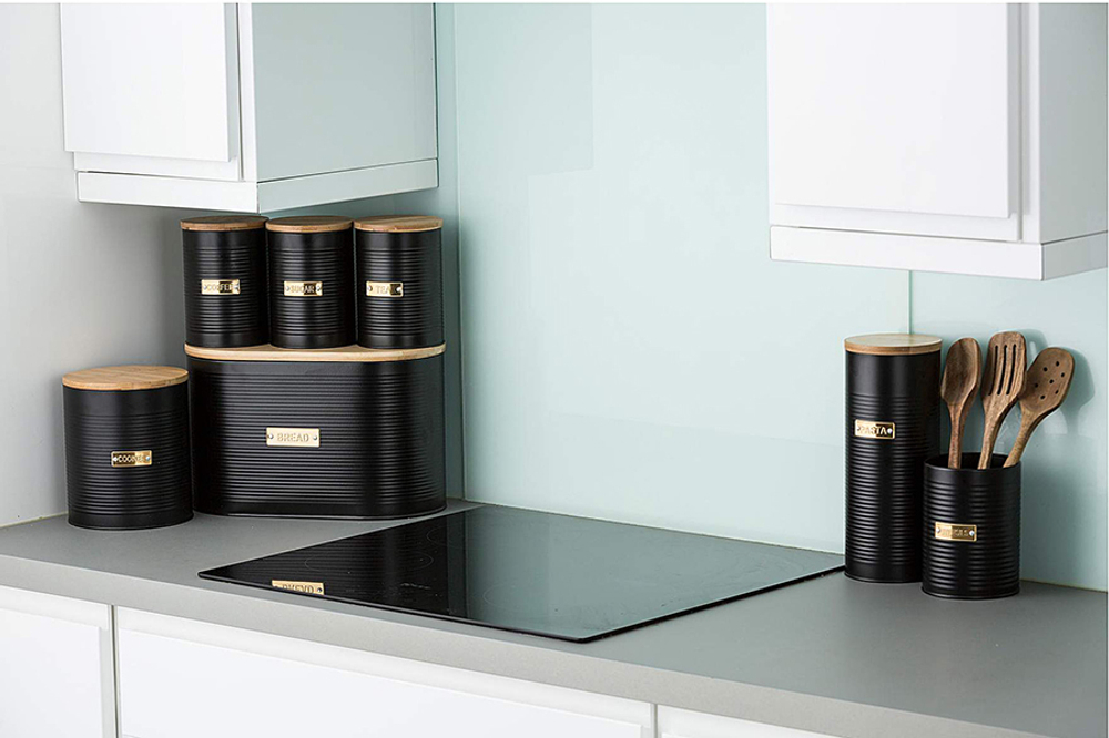 Емкость для хранения печенья otto черная 2,6 л