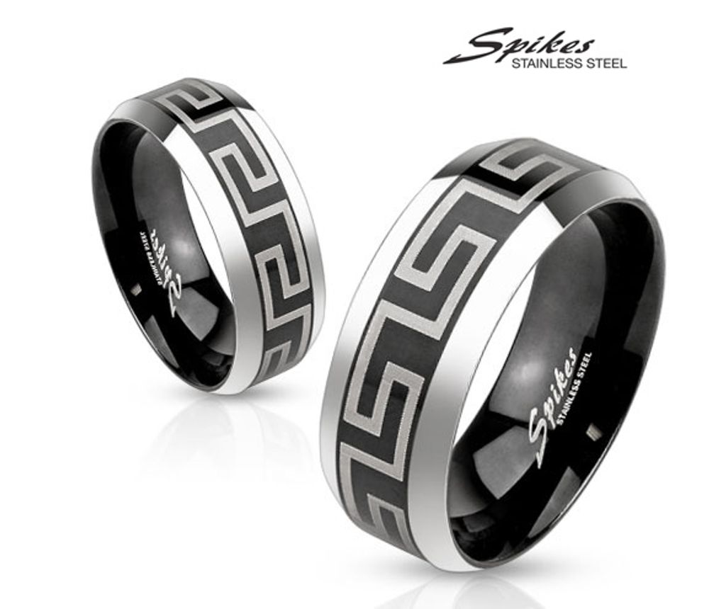 R-M3651 Мужское кольцо из ювелирной стали с орнаментом, «Spikes»