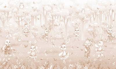 Дизайнерские обои Wall Street Rabbit Room