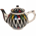 Чайный набор 9 предметов Атлас (блюдо, чайник, пиала 6шт) Риштанская керамика