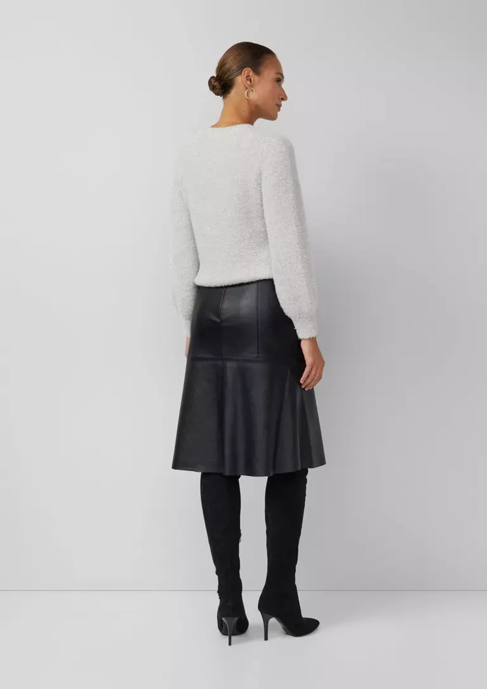 Юбка-миди в кожаном стиле Black Label