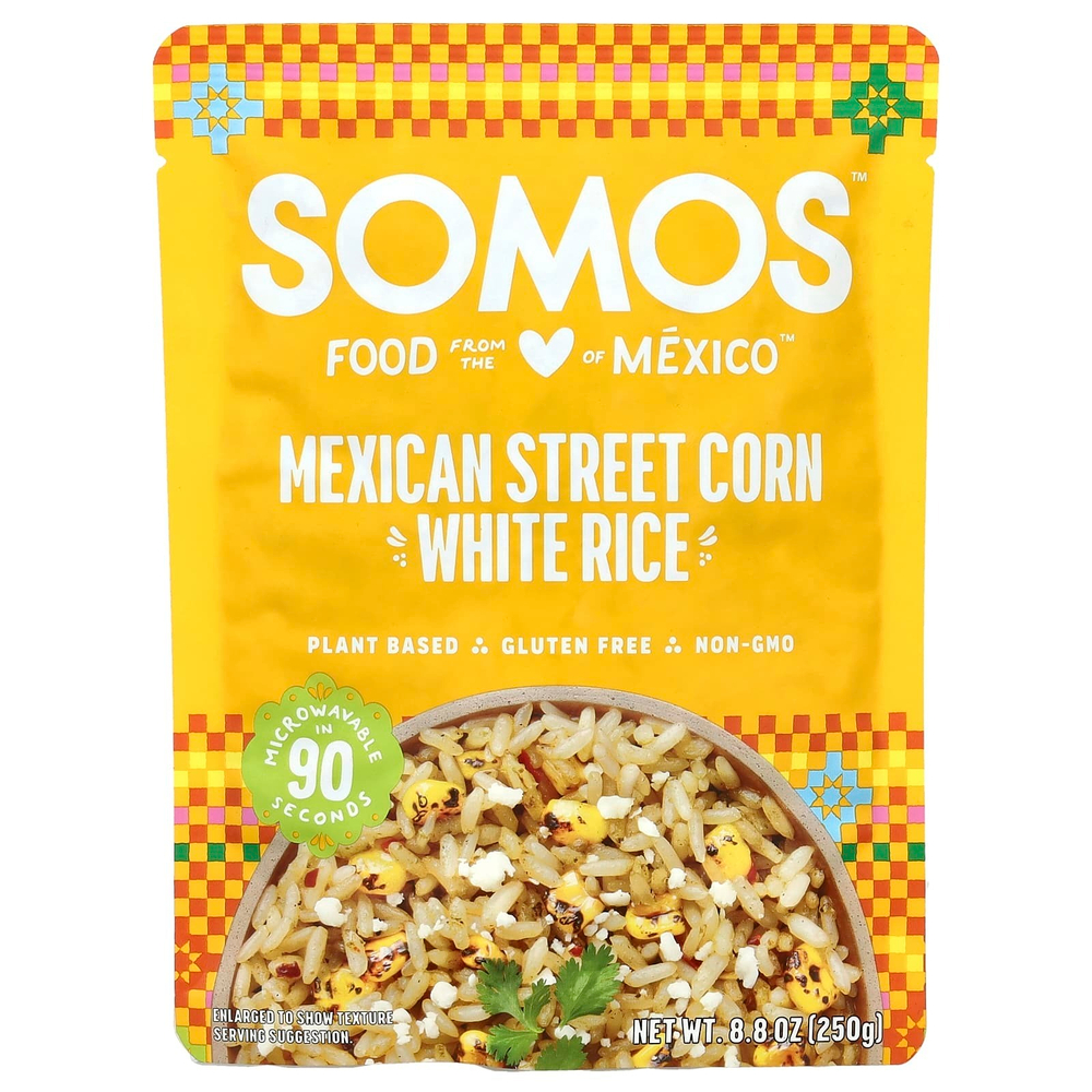 Somos, Мексиканский белый рис с кукурузой, мягкий, 25 г (8,8 унции)