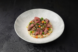 Салат Оливье с ростбифом