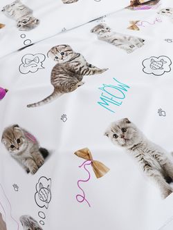 Наволочка комплект 2шт Сказка "Пушистики" 40х60 см, перкаль