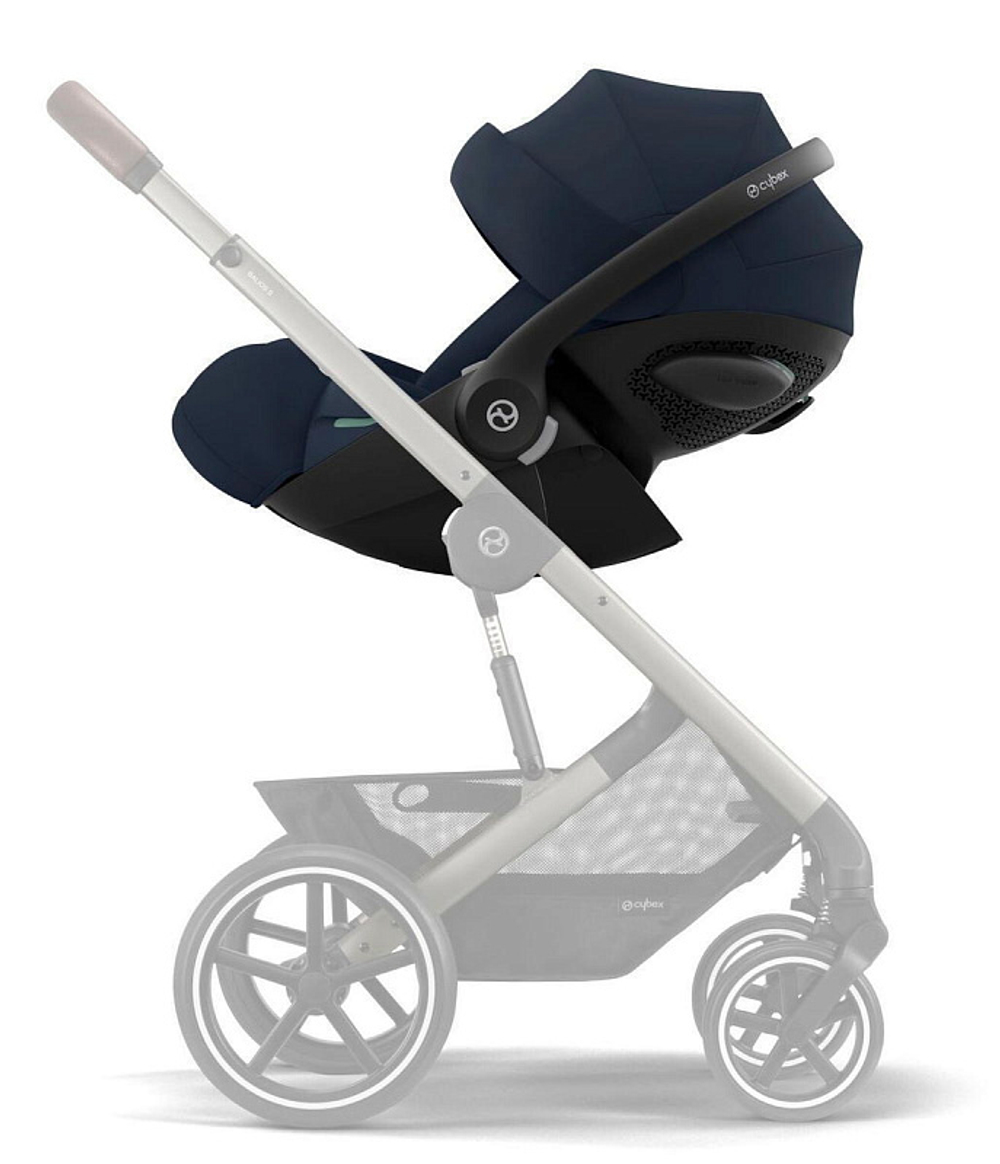 Коляска 3 в 1 Cybex Priam IV Rosegold и автокресло Cloud G i-Size Ocean Blue Plus Peach Pink