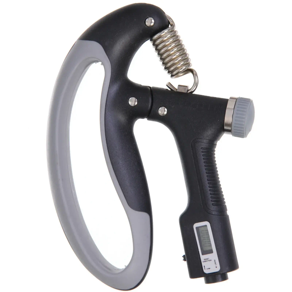 Эспандер кистевой с регулируемой нагрузкой Sportage SW02, счетчик, черный-серый