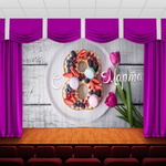 Занавес "ЖЕНСКИЙ ДЕНЬ 10", габардин.