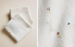 Zara Home Полотенце для лица и рук из хлопка, экрю, 30x30 см (2 шт.)