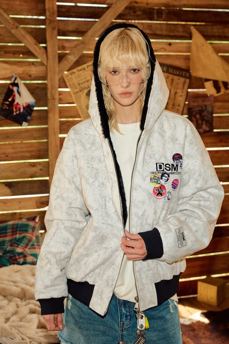 Утепленный бомбер DONSMOKE "Trees Pattern" MA-1 Fur Jacket