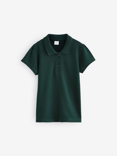 Поло школьное для девочки Next Q76-841, 2 шт., Темно-зеленый