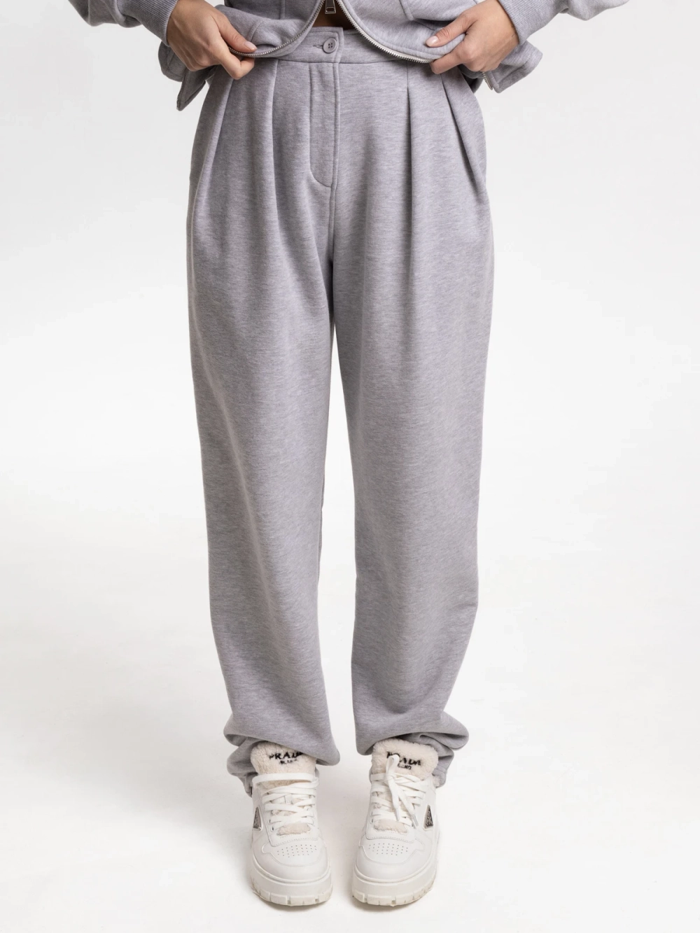 Брюки из футера DEW, серый