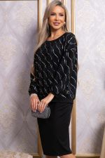 Костюм с юбкой Совершенство форм (черный) К14836-10М LT Collection