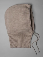 Капор женский вязаный бежевый