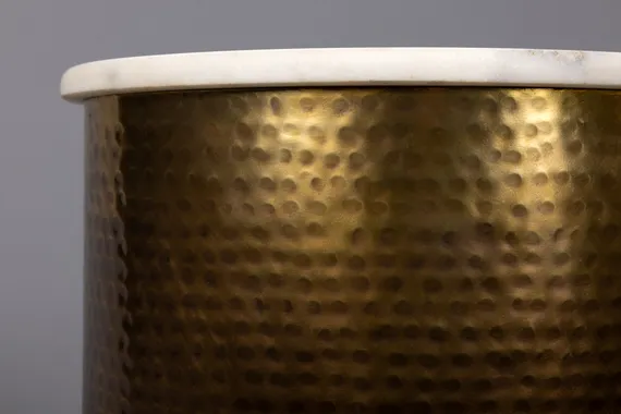 Кофейный столик Антик белый мрамор, Ø32х50 см