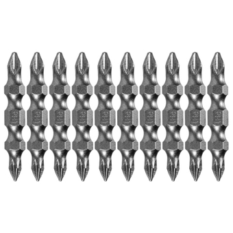 Бита двухсторонняя, PH2-PH1 х 45 мм, сталь S2, 10 шт. Denzel