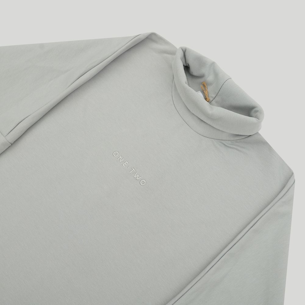 Водолазка One Two High Neck Logo Harbor Mist серый