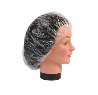 Шапочка-клип White line П/э прозрачная для душа 50 шт пачка