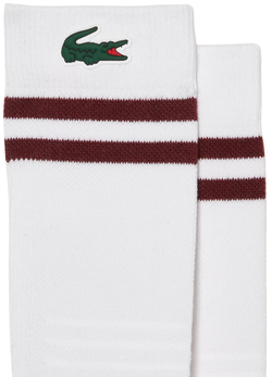 Теннисные носки Lacoste Breathable Jersey Tennis Socks 1P - white/bordeaux
