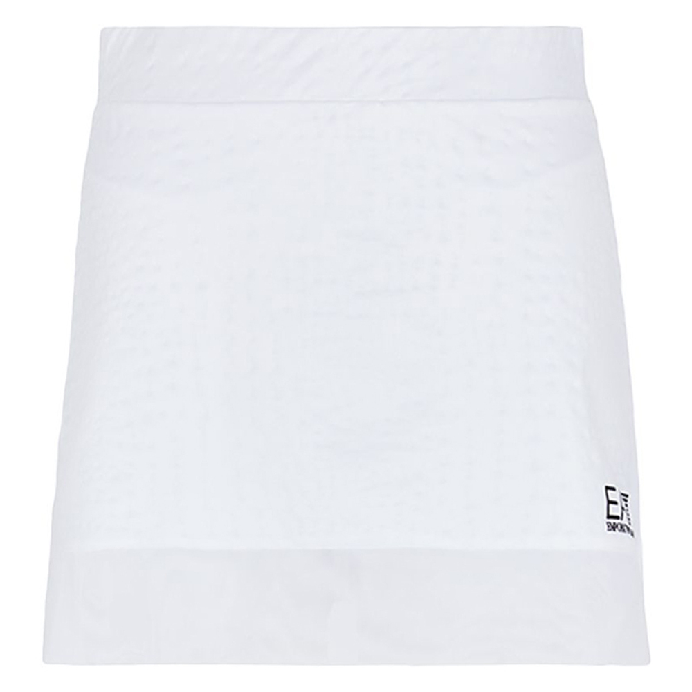 Теннисная юбка EA7 Woman Jersey Skirt - fancy white