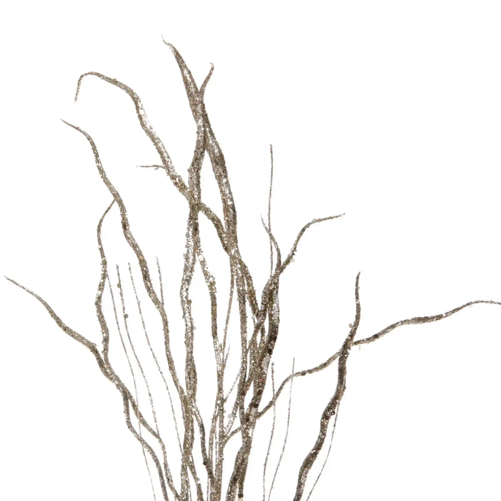 Ветка декоративная «Изысканный блеск» 62 см, Шампань