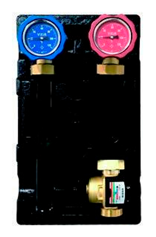 Насосная группа с термостат. смесителем (ЧЕРНЫЙ) ViEiR  (2/1шт)