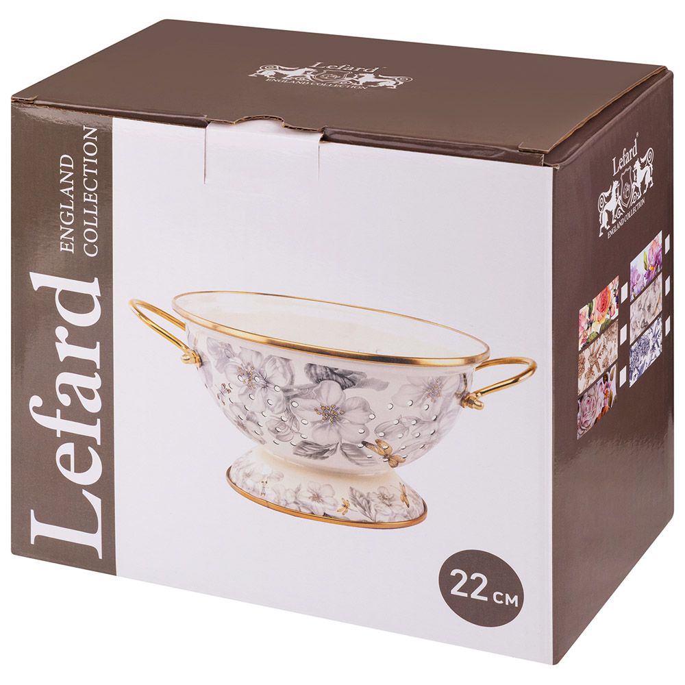 ДУРШЛАГ LEFARD ЭМАЛИРОВАННЫЙ, СЕРИЯ ВИНТАЖ, 22*13 СМ (КОР=4ШТ.)