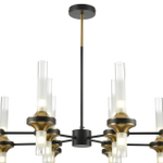 8112/24 NEOCLASSI LN25 26 черный/бронза/прозрачный, металл/стекло Люстра потолочная G9 24*30W 220V TAMARESA