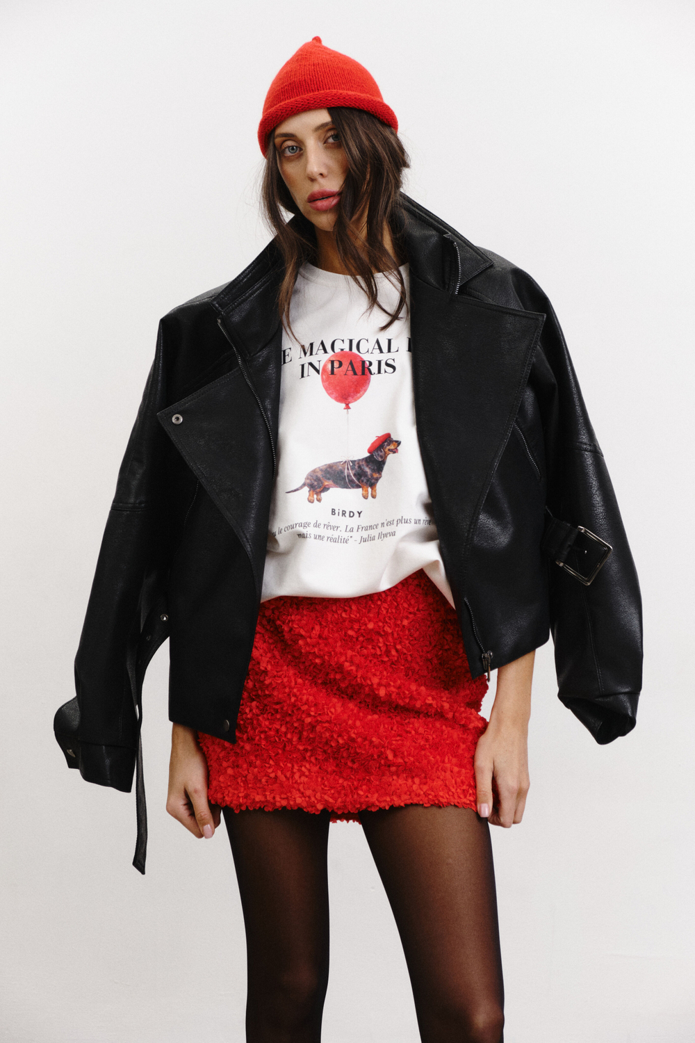 Шапка Бини | Красный