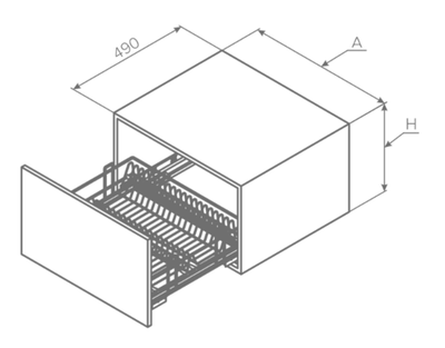 Сушка в нижнюю базу 700 хром с поддоном из нерж. стали