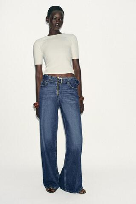 ZARA МЯГКАЯ ФУТБОЛКА, ЭКРЮ