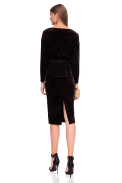 Элегантная бархатная юбка миди