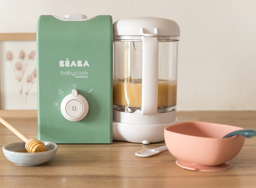 Уцененный товар: блендер-пароварка для детского питания 5 в 1 BEABA Babycook Express зеленый