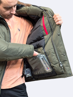 Пуховик зимний хаки