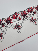 Вышивка на сетке бежевый/бордовый К800 правая 15,5 см