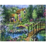 Алмазная мозаика на подрамнике с полным заполнением «МИР ЯРКИХ КРАСОК», Милая сердцу сторонушка, 30*40 см