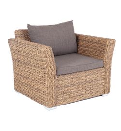 "Капучино" кресло из искусственного ротанга (гиацинт), цвет соломенный