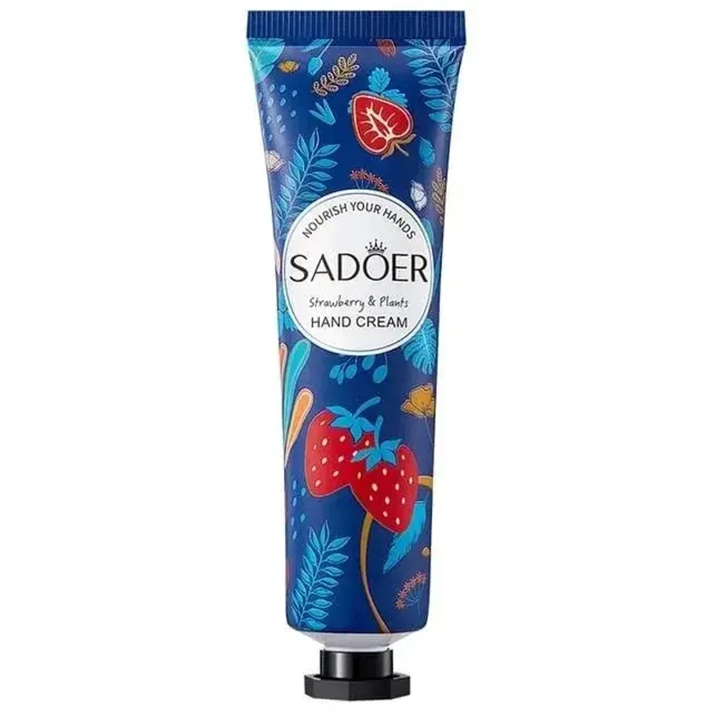 Крем для рук "Клубника и травы" SADOER Strawberry Plant Extract Hand Cream 30 гр