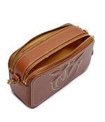 Кожаная сумка-мессенджер CARRIE Pinko - коричневый(103799 A1LF)